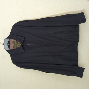 Orvis Signature Collection Navy Lightweight Full Zip Windbreaker Jacket Size XL